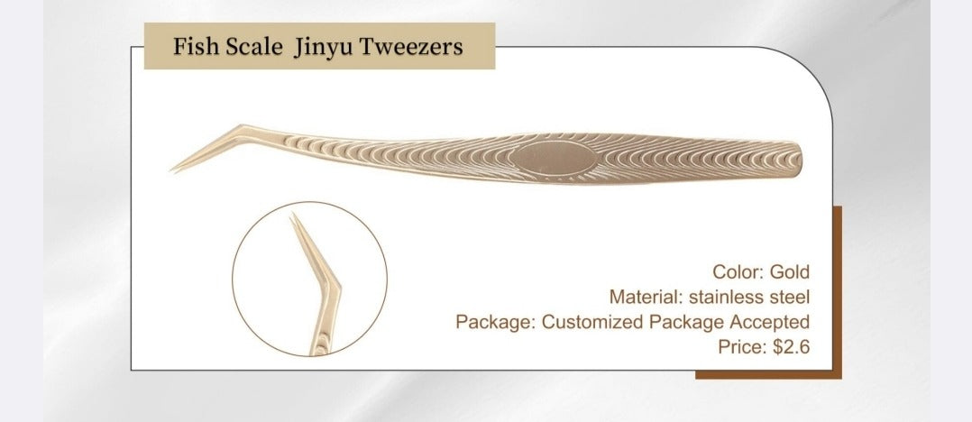 Gold Princess Tweezers | Isolation, Volume & Curved Lash Tweezers