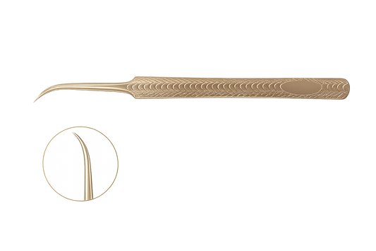 Gold Princess Tweezers | Isolation, Volume & Curved Lash Tweezers