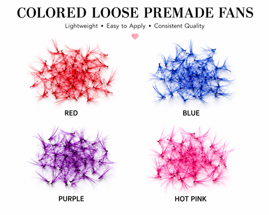 Colored Promade Fans | Colored Volume Lash Fans