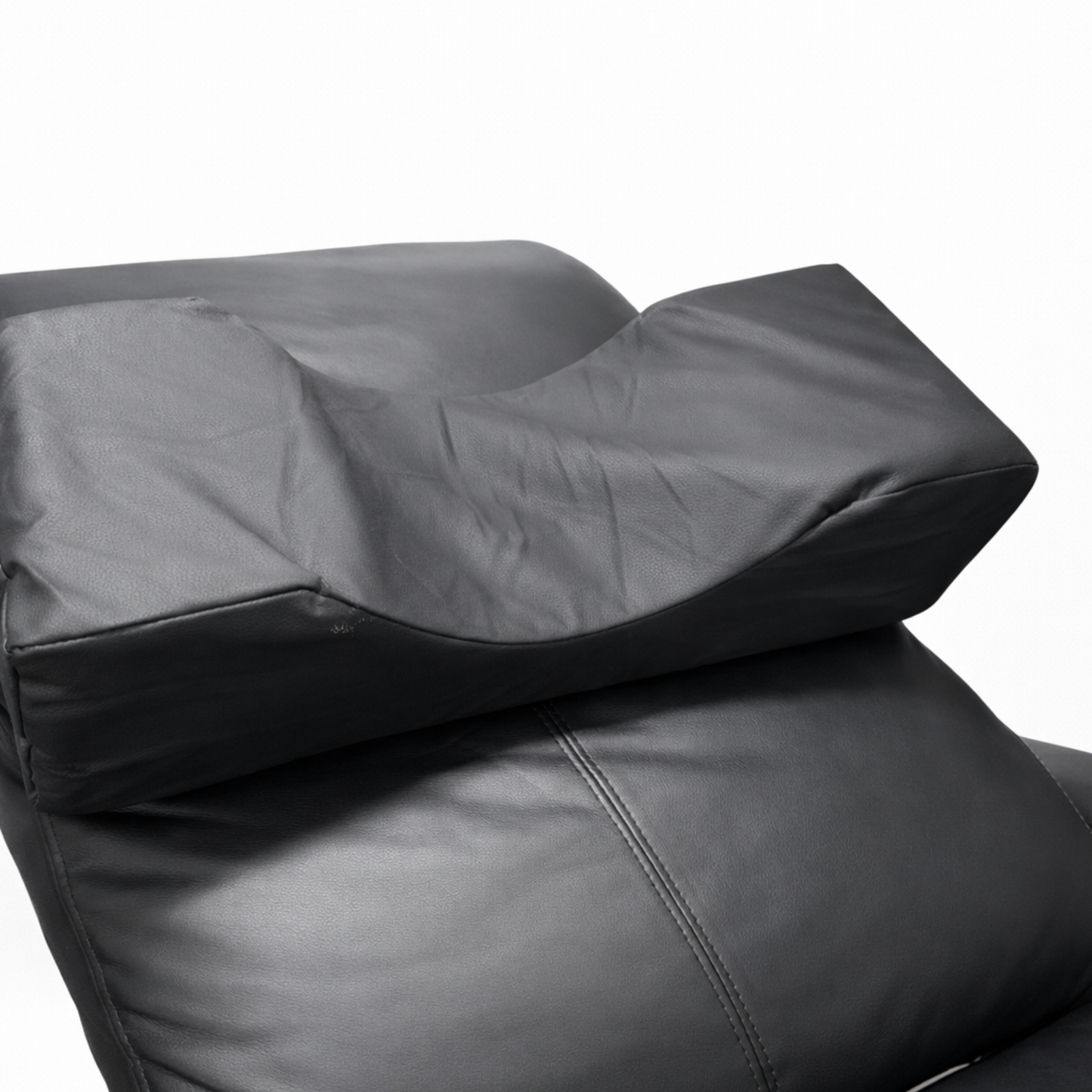 Black Leather Lashing Pillow